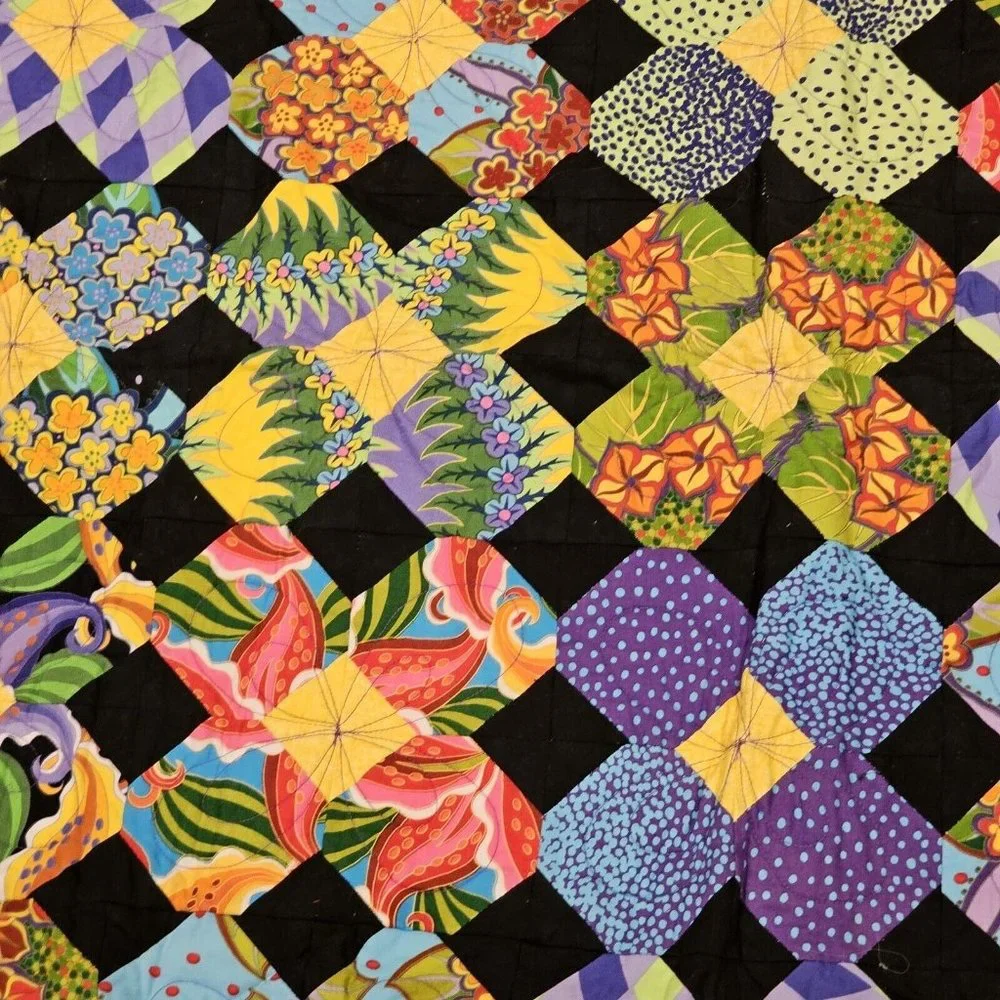 Colorful Maximalist Style Quilt Pick A‎ Posie Jan Sassman 44 X 61 Tapestry